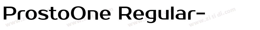 ProstoOne Regular字体转换